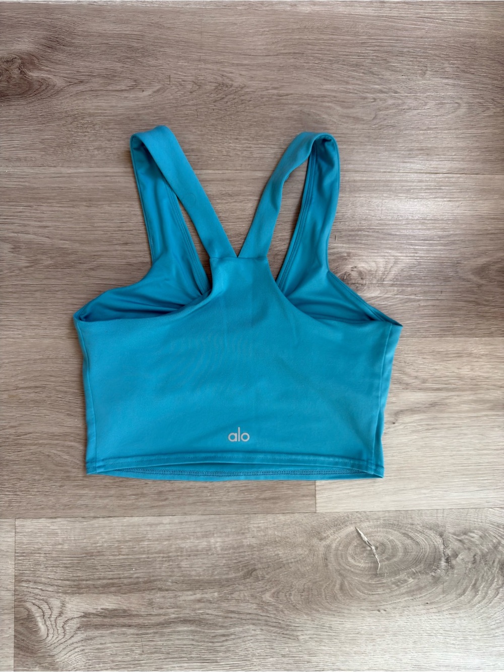 Alo Yoga Real Bra Tank Aqua Size S Racerback Activewear Top